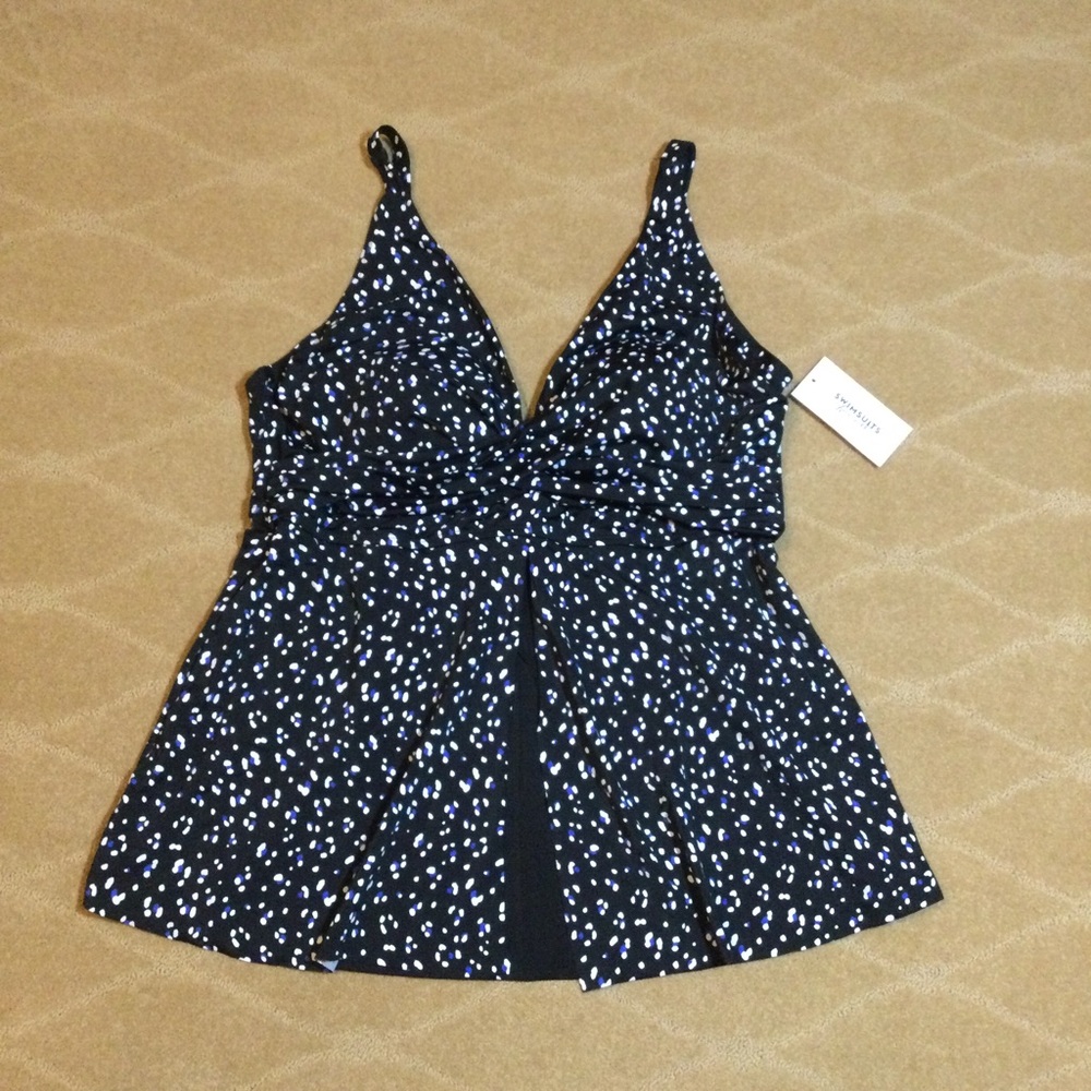 Swimsuits For All NWT V-Neck Twist Tankini Swim Top, 22 - Picture 2 of 9